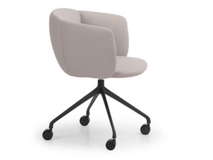 NOT SMALL - Upholstered chair with castors _ True Design